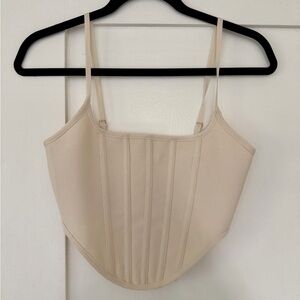 NWT - Tic Toc Los Angeles Beige Corset Top - Size Small